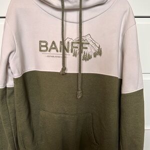 Two-Tone Green and Cream Men's Sweater